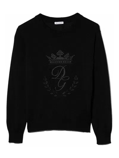Dolce & Gabbana Jr Kids' Suéter Cuello Redondo - Negro In Black