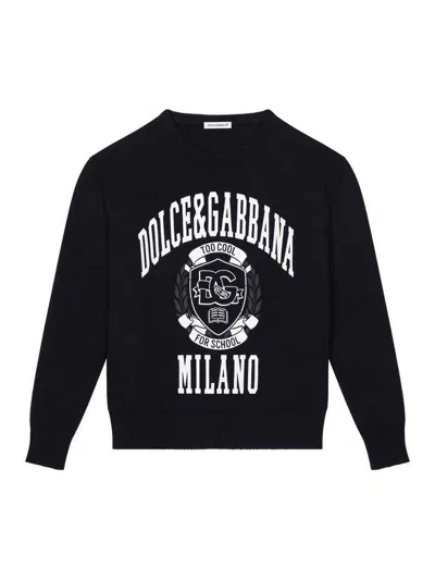 Dolce & Gabbana Jr Kids' Suéter Cuello Redondo - Azul In Blue