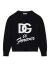 Dolce & Gabbana Jr Suéter Cuello Redondo - Azul In Black