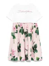 Dolce & Gabbana Jr Vestido Midi - Rosado In Multi