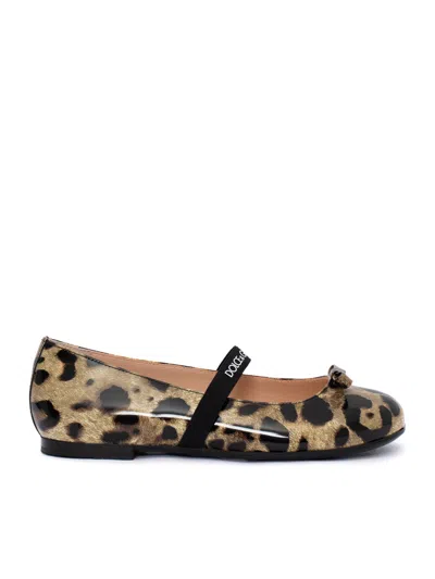 Dolce & Gabbana Junior Kids'  Ballerinas In Black