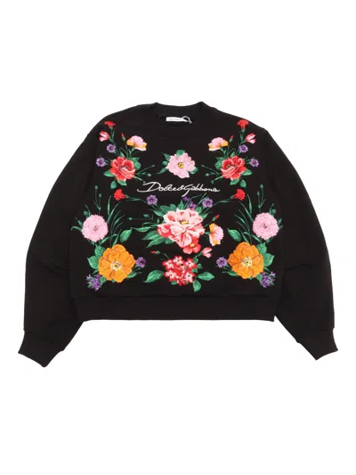 Dolce & Gabbana Junior Sweatshirt In Black