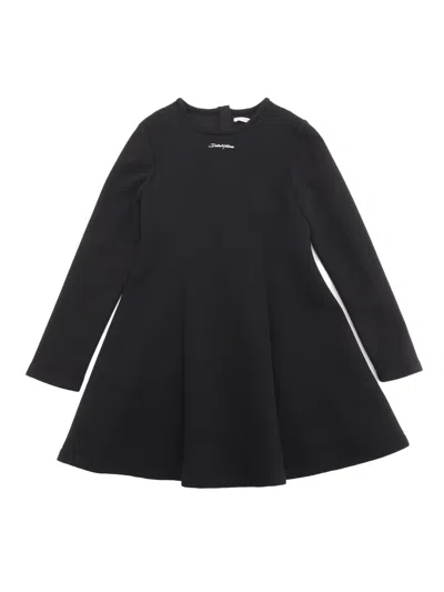 Dolce & Gabbana Junior Long Sleeves Dress In Black