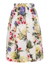 Dolce & Gabbana Junior Floral D&g Skirt In Green