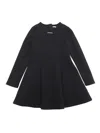 Dolce & Gabbana Junior Long Sleeves Dress In Black