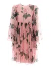 Dolce & Gabbana Junior Long Sleeves Dress In Pink