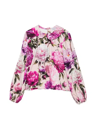 Dolce & Gabbana Junior L/s T Shirt In Pink