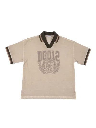 Dolce & Gabbana Junior Kids'  Polo In Brown