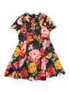 Dolce & Gabbana Junior Short Sleeves Dress In Multi