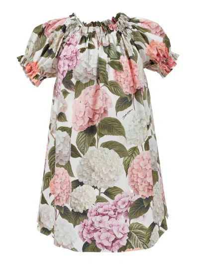 Dolce & Gabbana Junior Kids'  Short Sleeves Dress In Multi