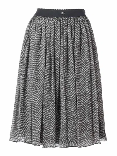 Dolce & Gabbana Junior Kids'  Skirt In Gray
