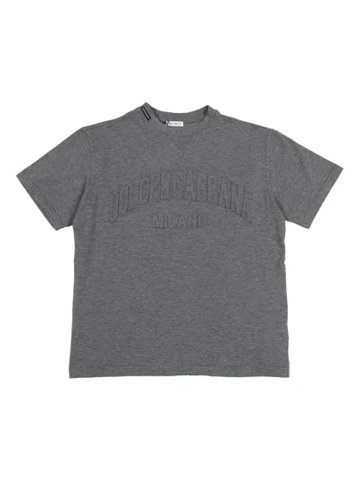 Dolce & Gabbana Junior Kids'  T-shirt In Gray