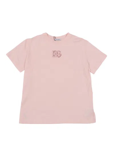 Dolce & Gabbana Junior Kids'  T-shirt In Pink