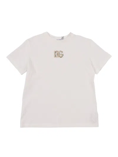 Dolce & Gabbana Junior Kids'  T-shirt In White