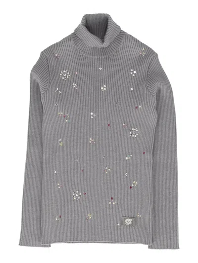 Dolce & Gabbana Junior Kids' Turtleneck Sweater B In Gray