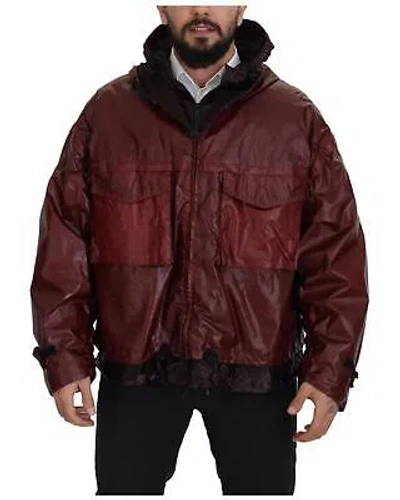 Pre-owned Dolce & Gabbana Kapuzenjacke Aus Baumwolle Mit Durchgehendem Reissverschluss - In Rot