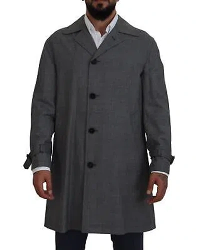 Pre-owned Dolce & Gabbana Karierter Woll-trenchcoat - Jackets - Gray -size 50