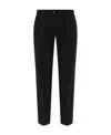 Dolce & Gabbana Kate Pleated Wool-blend Trousers In Black