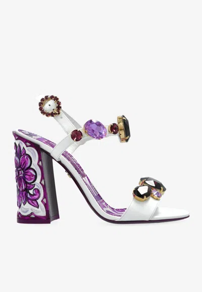 Dolce & Gabbana Keira 105 Embellished Sandals In Multi