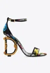Dolce & Gabbana Keira 105 Floral Satin Sandals In Multicolor