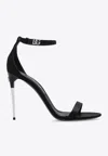 Dolce & Gabbana Keira 105mm Leather Sandals In Black