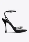 Dolce & Gabbana Keira 105 Satin Sandals With Gemstone Embellishments In Black