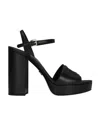 Dolce & Gabbana Ankle Strap Block Heel Sandals In Black
