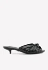 Dolce & Gabbana Keira 30 Python Leather Mules In Black