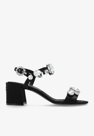 Dolce & Gabbana Keira 60 Crystal-embellished Sandals In Black