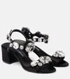 Dolce & Gabbana Keira 60 Embellished Satin Sandals In Nero/crystal