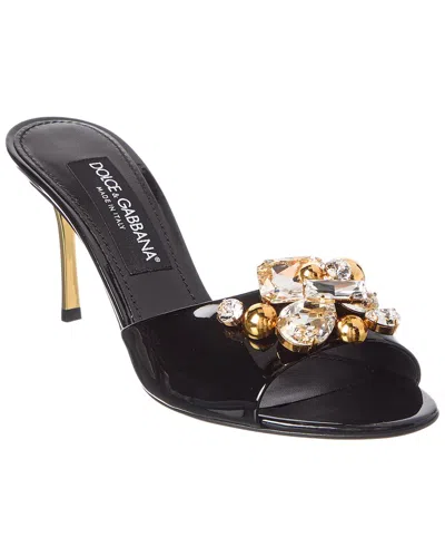 Dolce & Gabbana Keira 76 Patent Sandal In Black