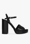 Dolce & Gabbana Ankle Strap Block Heel Sandals In Black