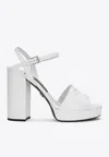 Dolce & Gabbana Buck-down Detail High-heeled Sandals In White