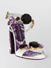 Dolce & Gabbana 'keira' Block Heel Sandals With Embellished Floral Detail