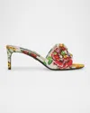 Dolce & Gabbana Multicolor Sandals In Ha5ku Mix Fiori F Bco