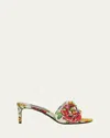 Dolce & Gabbana Multicolor Sandals In Ha5ku Mix Fiori F Bco