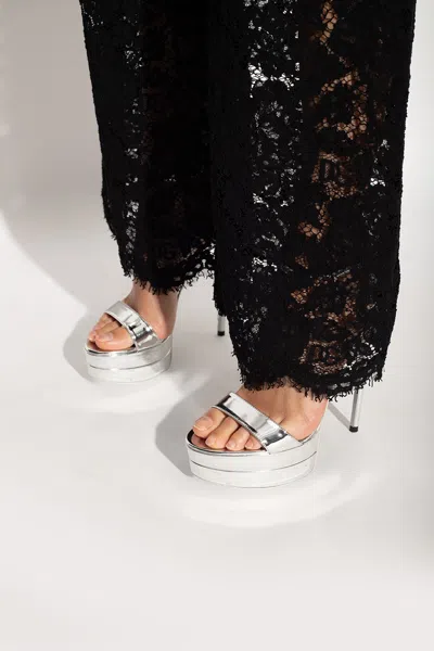 Dolce & Gabbana 'keira' Heeled Sandals In Silver