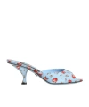 Dolce & Gabbana Keira Satin Mules With Little Roses Print In Multi
