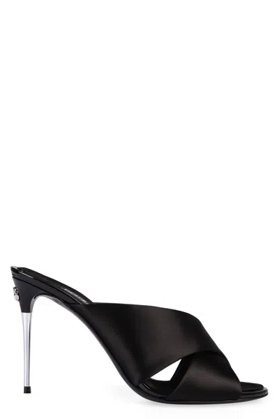 Dolce & Gabbana Keira Open-toe Mules In Black
