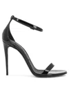 Dolce & Gabbana Kim Sandals Woman Sandals Grey Size 9.5 Leather In Black
