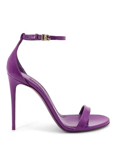 Dolce & Gabbana Keira Sandals In Paint In Purple