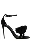 Dolce & Gabbana Keira Satin Heel Sandals In Black