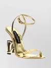 Dolce & Gabbana Keira 110 Dg Heel Metallic Leather Sandals