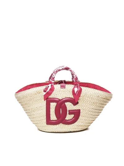 Dolce & Gabbana Women's Kendra Large Straw Tote Bag In Beige