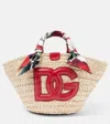Dolce & Gabbana Kendra Small Raffia Basket Bag In Red