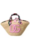 Dolce & Gabbana Kendra Logo-patch Tote Bag In Brown