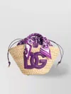 Dolce & Gabbana Kendra Purple Leather Blend Bag In Brown