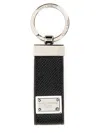 Dolce & Gabbana Keychain With Logoed Label In Black