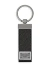 Dolce & Gabbana Calfskin Key Chain With Logo Tag In Black