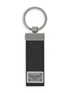 Dolce & Gabbana Calfskin Key Chain With Logo Tag In Black